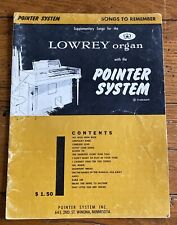 Lowrey Organ Pointer System Songs Supplementary Songs Standard Instructional, used for sale  Shipping to South Africa