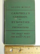 Manual de sinônimos e preposições Campbell (1881) comprar usado  Enviando para Brazil