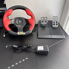 Red Logitech WingMan Formula Force GP Force Feedback Steering Wheel Pedals Works for sale  Shipping to South Africa
