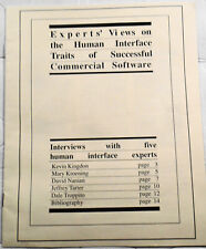 Visões de especialistas sobre traços de interface humana de software comercial de sucesso. 1988 comprar usado  Enviando para Brazil
