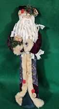 Estatueta de boneca de Papai Noel 13" com casaco de tecido e botões  comprar usado  Enviando para Brazil
