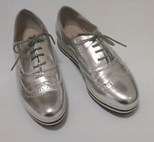 srebrne ,mokasyny, oksfordki, rozmiar 38,5,nowe, buty sznurowane na sprzedaż  PL
