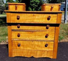 ANTIQUE VICTORIAN TIGER MAPLE DRESSER CHEST EXCEPTIONAL WOOD NICE SMALLER SIZE  for sale  Toledo