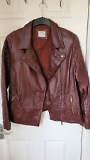 Leather biker jacket for sale  RUISLIP