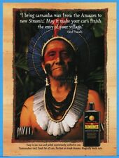 1995 Simoniz Total Car Finish Amazon Chief Tunabi carnauba cera revista anuncio impreso segunda mano  Embacar hacia Argentina