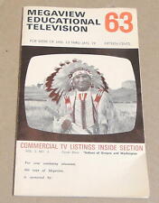 Usado, Guia educacional de anúncios de TV Megavision de janeiro de 1963 KOAP/KOAC, Indians of Oregon/ comprar usado  Enviando para Brazil