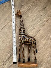 Hand carved giraffe for sale  LLANYMYNECH