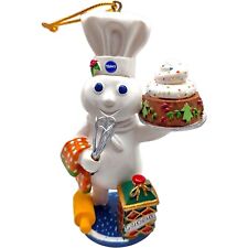 "Adorno de Navidad Pillsbury Dough Boy 2003 pastel y panadero chef cocina 4" segunda mano  Embacar hacia Argentina