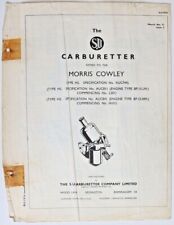 Carburetters morris cowley for sale  WICKFORD