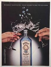 1989 Bombay Sapphire ginebra seca para algo invaluable revista de colección anuncio impreso, usado segunda mano  Embacar hacia Argentina