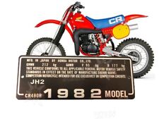 CANADA AUSTRALIA CR480R 1982 TAG ID DATA PLATE ALU FRAME + U DATA RAISED for sale  Shipping to South Africa