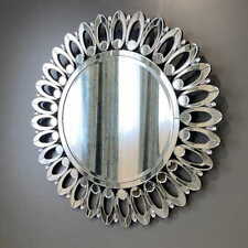 Srebrne lustro glamour okrągłe śr. 90 cm M-0549 na sprzedaż  PL