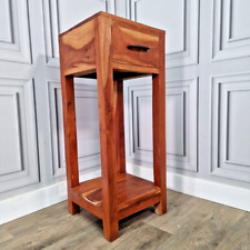Rustic Vintage Wooden Hall Telephone Table Night Plant Stand With Drawer - Java, used for sale  Shipping to South Africa