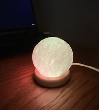 Lámpara de cristal de sal Moon Himalaya con artefactos de la naturaleza USB L1023 segunda mano  Embacar hacia Argentina