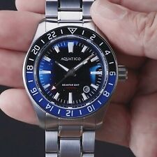 AQUATICO SEA STAR GMT MOSTRADOR AZUL AVENTURINA MOLDURA BATMAN, usado comprar usado  Enviando para Brazil