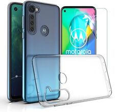 Para Motorola Moto G8 Power Case Capa Gel Slim Transparente E Vidro Protetor De Tela, usado comprar usado  Enviando para Brazil