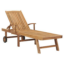 Tidyard   Lounger Backrest Adjustable Wooden Chaise  Chair with  Teak Wood V0O7 for sale  Shipping to South Africa