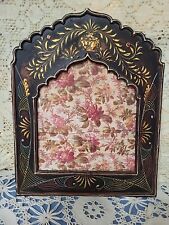 Antiguo marco de madera bohemio pintado a mano estilo oriental, usado segunda mano  Embacar hacia Argentina