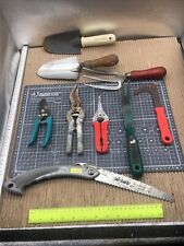 'C' Job Lot Gardening Tools, Secateurs, Trowel, Fork, Weed Lifter, Pruning Saw for sale  Shipping to South Africa