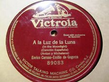 Latim 1918 Enrico Caruso Emilio de GOGORZA Michelena LA LUZ DE LUNA VICTOR 89093, usado comprar usado  Enviando para Brazil