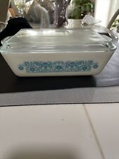 Pyrex Blue Horizon Designed Covered Large Refrigerator Dish for sale  Shipping to South Africa