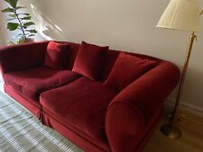 Sofa red velvet for sale  LONDON