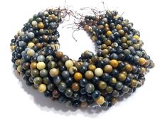 Agate Wooden Round 8mm Ball Smooth Gemstone Plain Beads 14"Inch 1 Strand, used for sale  Shipping to South Africa