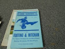 Wycombe wanderers tooting for sale  UK