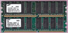512MB 2x256MB PC-2700 DDR-333 SAMSUNG MEMORY RAM M368L3223FTN-CB3 DDR1 DIMM Kit for sale  Shipping to South Africa