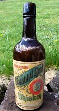 OLD NICELY LABELED PRE PRO ~ DIAMOND SEAL AMBER CYLINDER RYE WHISKEY BOTTLE, used for sale  Shipping to South Africa