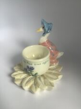 Border Fine Arts Studio Jemima Puddleduck Duck Egg Cup & Figurine By Enesco for sale  IVYBRIDGE