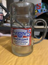 Caneca de cerveja vintage Budweiser vidro grosso 8” de altura x 4” de largura comprar usado  Enviando para Brazil