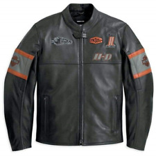 Used, Harley Davidson Men's Eagle Motorcycle Motorbike Real Cowhide Leather Jacket for sale  Shipping to South Africa