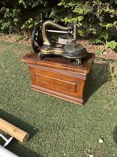 Rare Antique Jones Serpentine, Swan Neck  Sewing Machine c1870 Inc Case With Key, used for sale  Shipping to South Africa