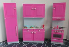 Ever Sparkle ES Toys Kitchen 3 Piece Stove Fridge Sink Cabinets Access Barbie Sz for sale  Shipping to South Africa