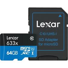 Usado, Genuíno Lexar 64GB 64G 633x 95MB/s Micro SD SDXC MicroSD TF Class10 UHS-I 4K comprar usado  Enviando para Brazil