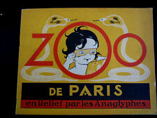 Zoo paris anaglyphes d'occasion  Meung-sur-Loire