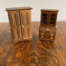 Armário de madeira miniatura vintage para casa de bonecas armário e secretária comprar usado  Enviando para Brazil