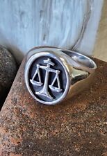 Used, Retired James Avery Scales Of Justice Signet Ring Size 12 Good Condition! for sale  Shipping to South Africa