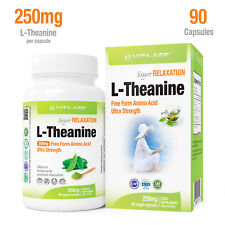 L-teanina ultra força 250mg suporte calma e relaxamento alívio alívio da ansiedade, usado comprar usado  Enviando para Brazil