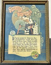 Vtg A Buzza Motto Framed 1926 Noses Down Old Man Work Aw Come On Poem, used for sale  Shipping to South Africa