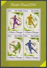 Briefmarken Fussball - Soccer - WM 2014 - SAO TOME - Block postfrisch comprar usado  Enviando para Brazil