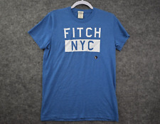 Camiseta Abercrombie & Fitch New York Muscle pequena azul branca logotipo, usado comprar usado  Enviando para Brazil