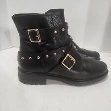Kurt Geiger London Leather Biker Style Ankle Boots Studded US 10.5 EU 41 NEW for sale  Shipping to South Africa
