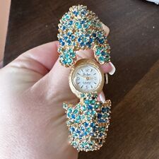 Usado, Reloj de pulsera suizo Pedre 17 joyas en cabloc diamantes de imitación de oro azul joyas segunda mano  Embacar hacia Argentina