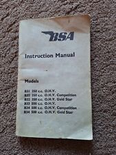Bsa motorcycle instruction for sale  FORT WILLIAM