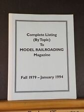 Anúncio completo por Topic Model Railroading Magazine F 1979-Jan 1994 comprar usado  Enviando para Brazil
