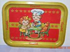 Campbell's Kids Soup Metal Tray Doll & Teddy Bear Lunch 10 1/2 x 14 Vintage 1998 for sale  Shipping to South Africa