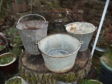Vintage galvanized bucket for sale  APPLEBY-IN-WESTMORLAND