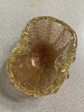 Murano Italian Art Glass Gold Copper Bubbles Barbini Toso Vintage Retro MCM Bowl for sale  Shipping to South Africa